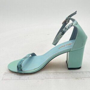 XYD Women Open Toe Strappy Mid Block Heel Sandal Pumps Slim Ankle Strap